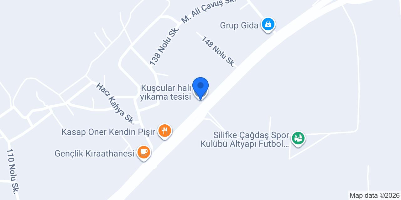Kuşcular halı yıkama tesisi konumu