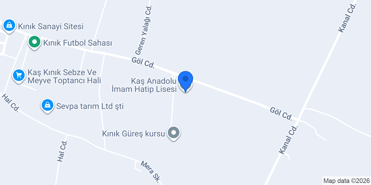 Kaş Anadolu İmam Hatip Lisesi konumu