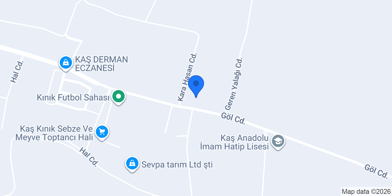 KINIK MAHALLESİ GÖL CADDE NO : 29 KAŞ/ANTALYA konumu