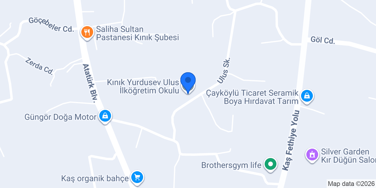 Kınık Yurdusev Ulus İlköğretim Okulu konumu