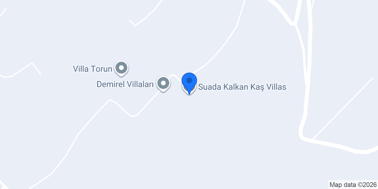 Suada Kalkan Kaş Villas konumu