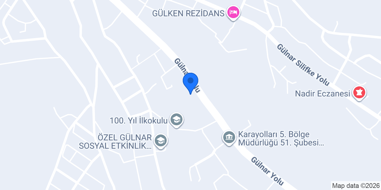 Kızılay-gülnar Şubesi konumu
