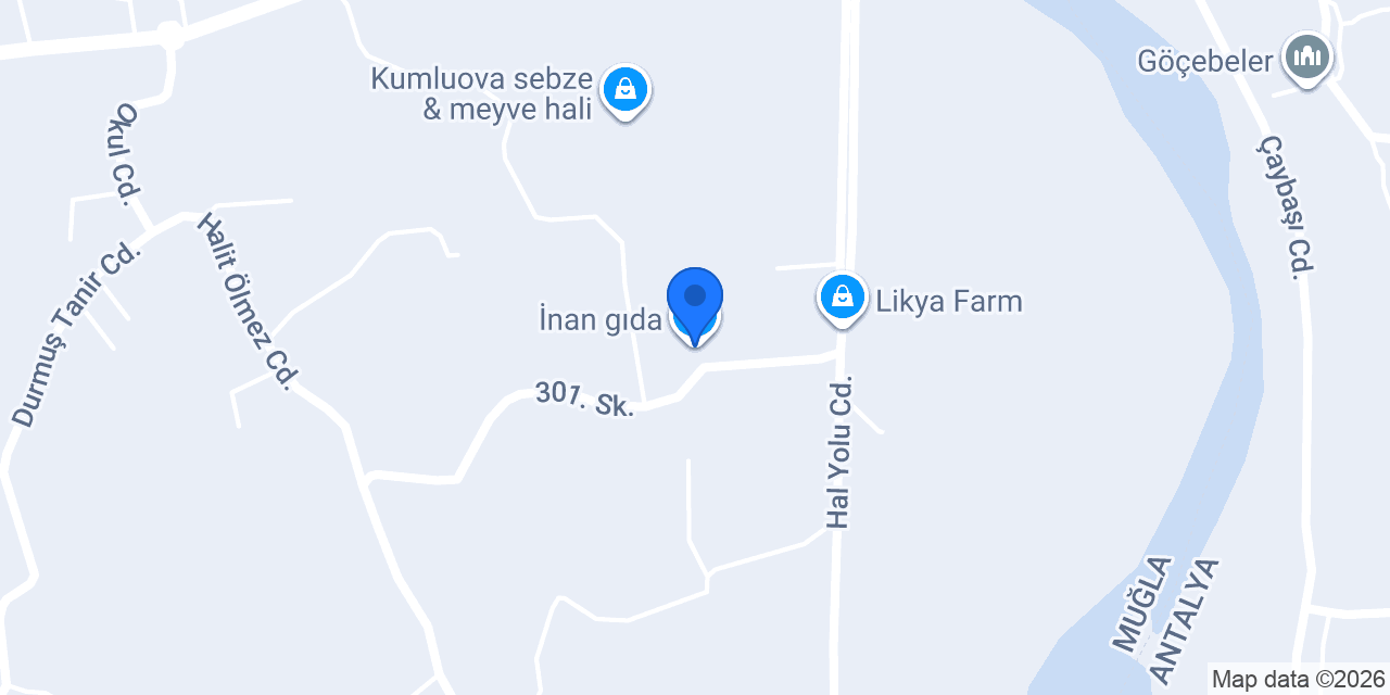 İnan gıda konumu