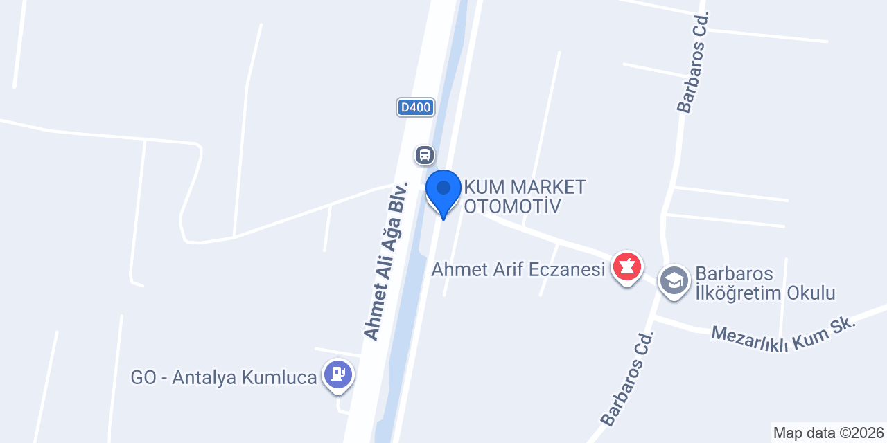 Akkoyunlu Auto Kumluca konumu