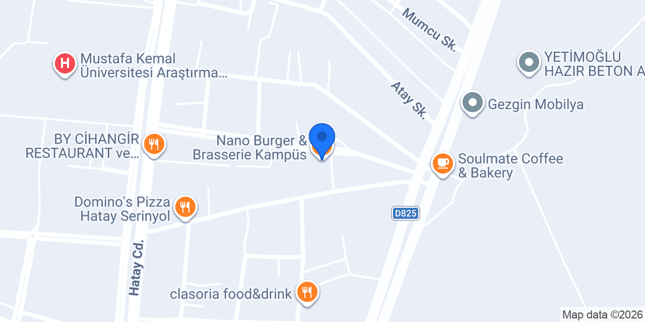 Nano Burger & Brasserie Kampüs konumu