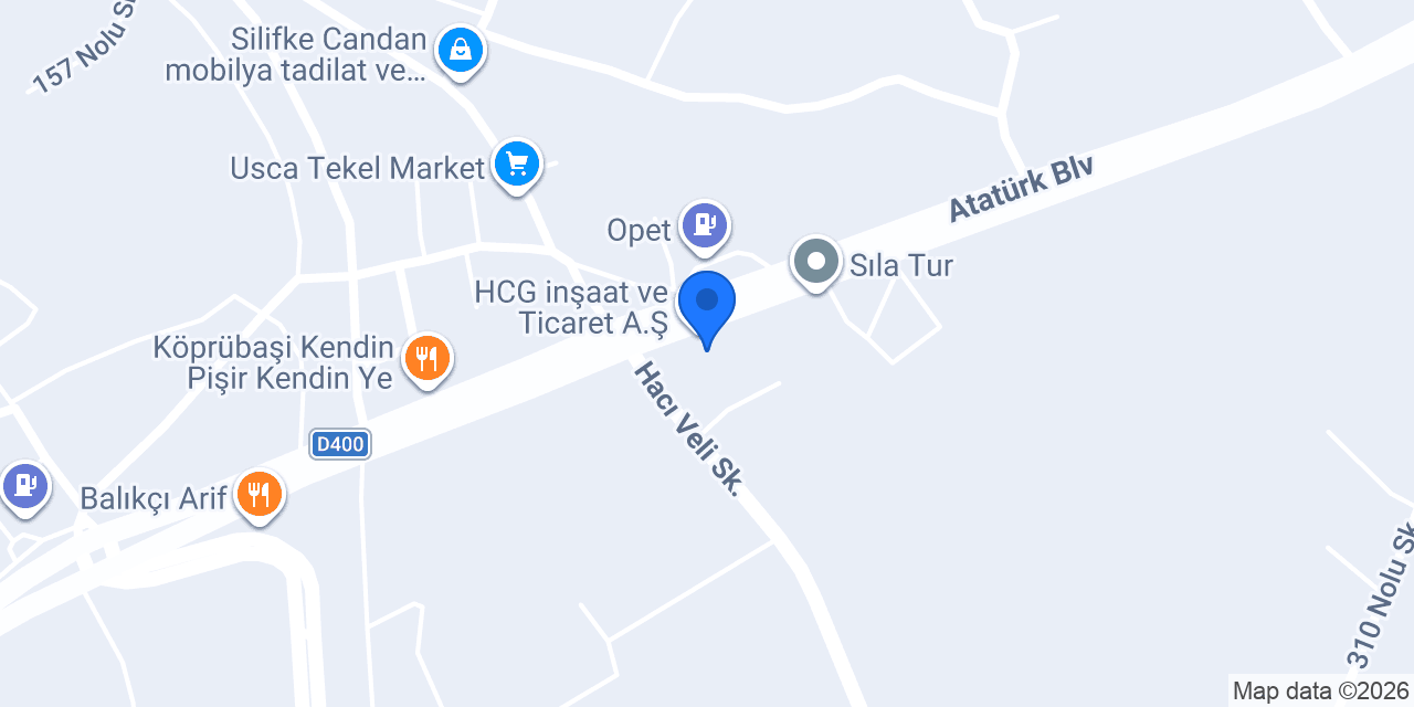 HCG inşaat ve Ticaret A.Ş. konumu