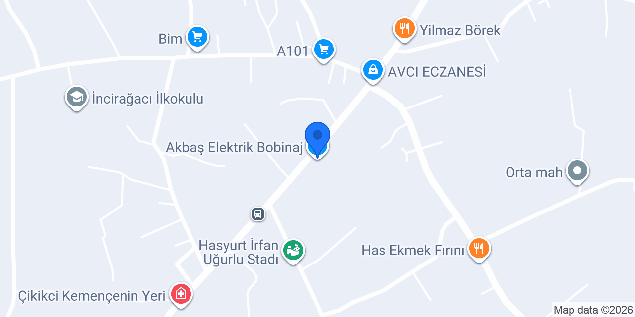 Akbaş Elektrik Bobinaj konumu