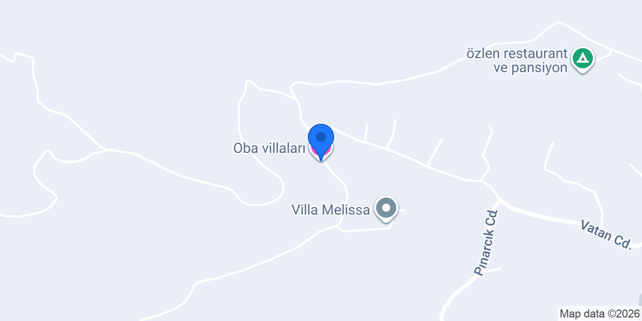 Oba villaları konumu