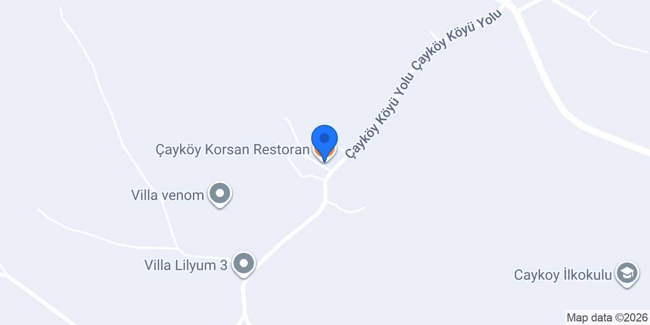 Çayköy Korsan Restoran konumu