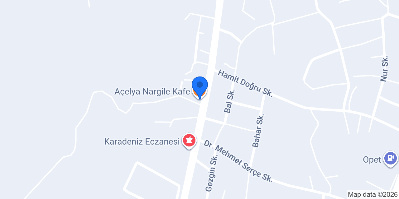Açelya Nargile Kafe konumu