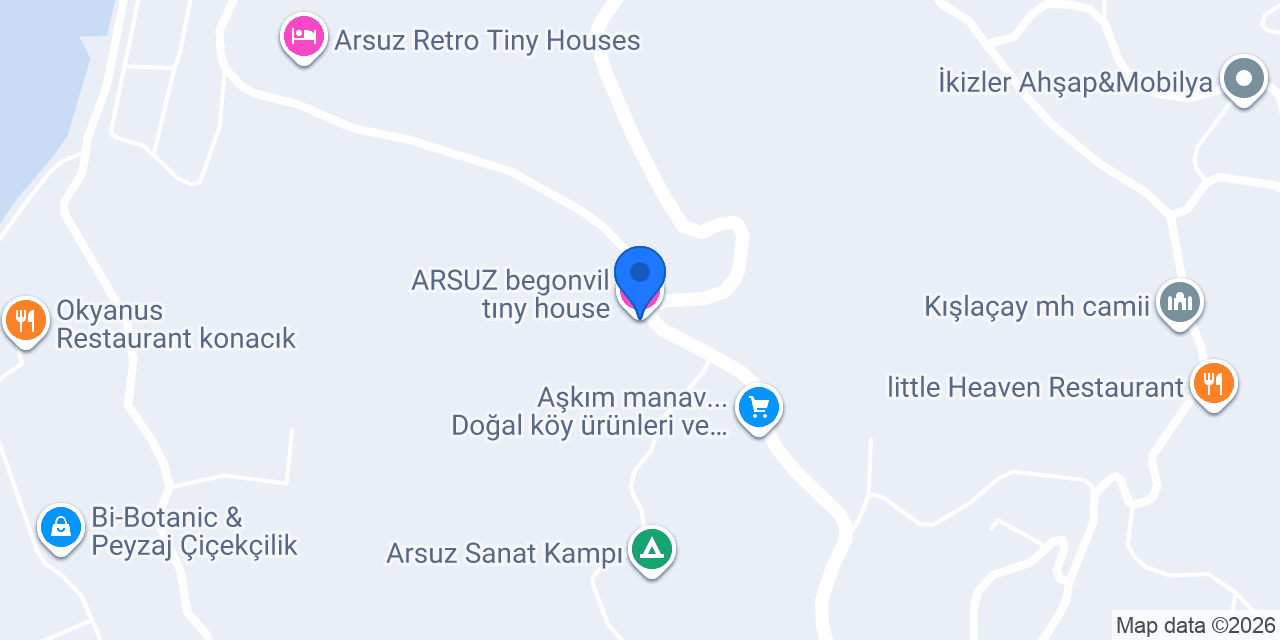 ARSUZ begonvil tıny house konumu