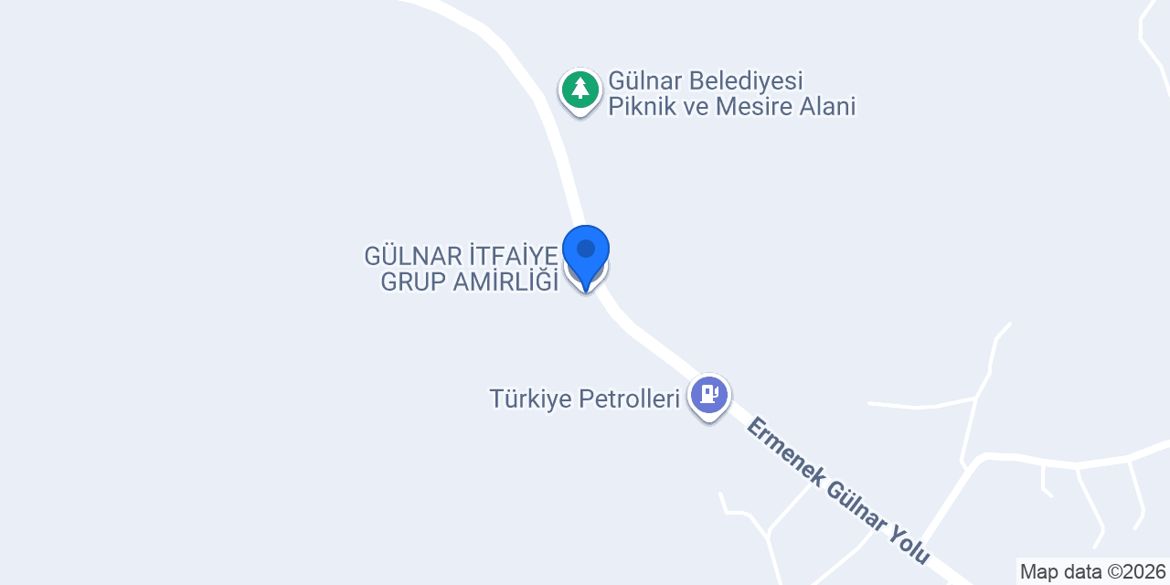 GÜLNAR İTFAİYE GRUP AMİRLİĞİ konumu