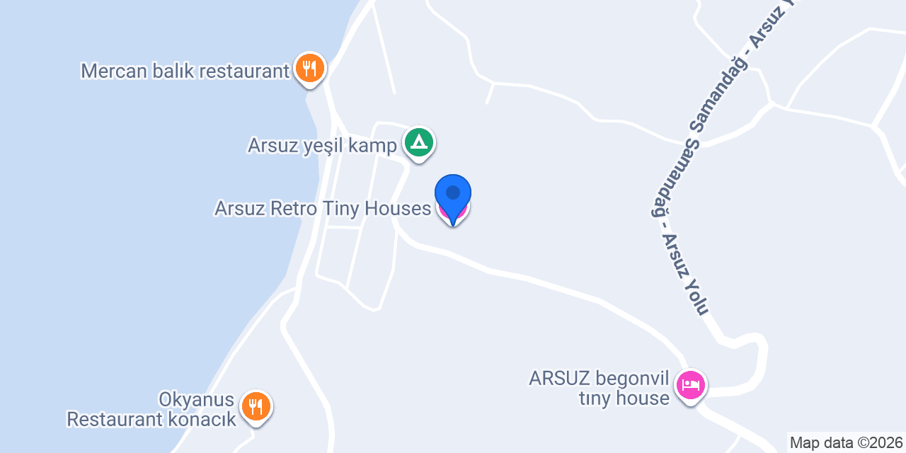 Arsuz Retro Tiny Houses konumu