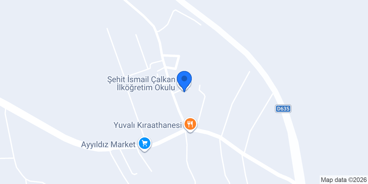Şehit İsmail Çalkan İlköğretim Okulu konumu