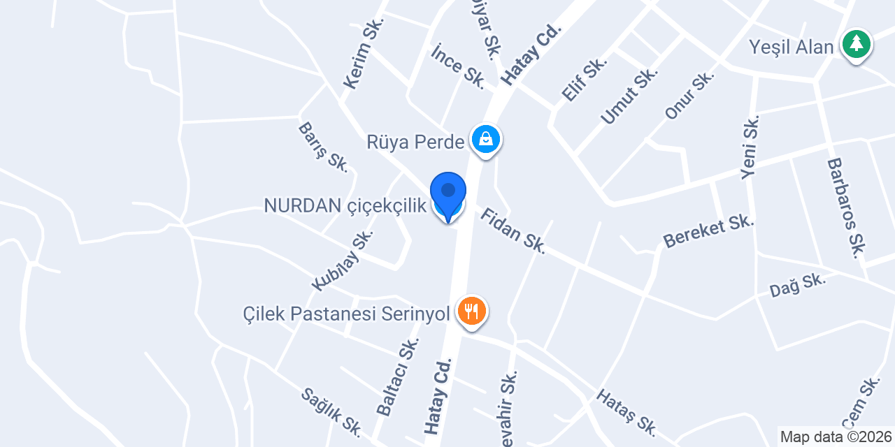 NURDAN çiçekçilik konumu