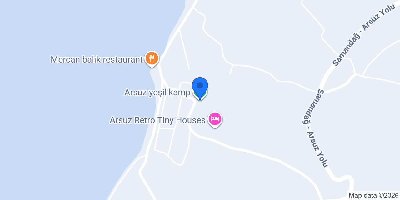 Arsuz yeşil kamp konumu