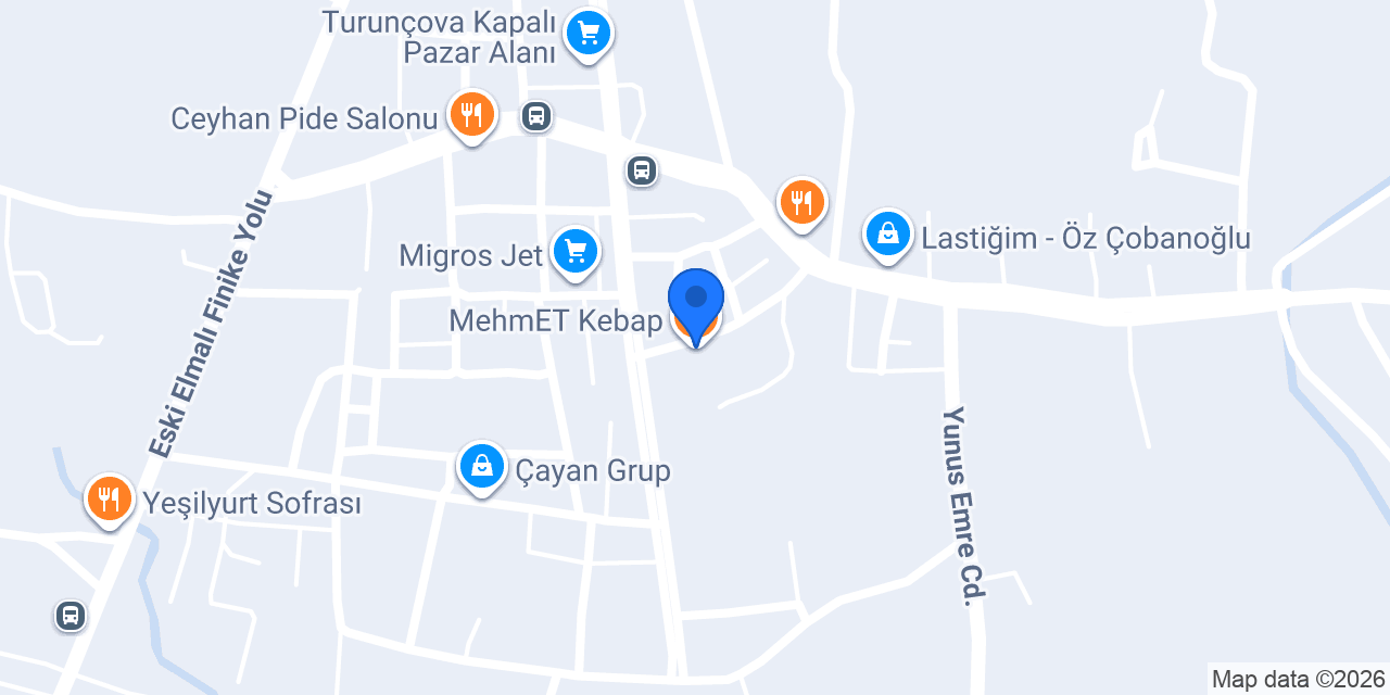 MehmET Kebap konumu