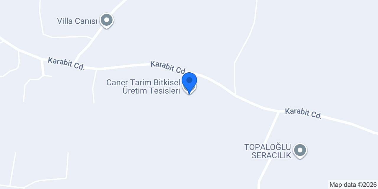 Caner Tarim Bitkisel Üretim Tesisleri konumu