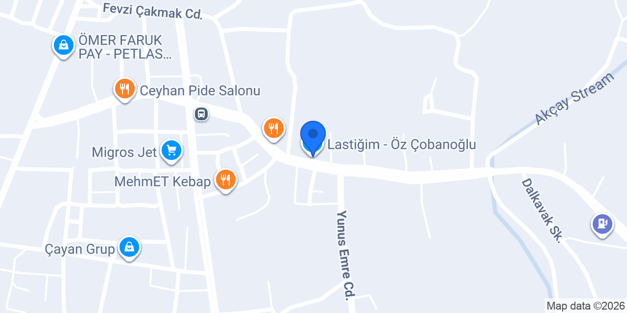 Lastiğim - Öz Çobanoğlu konumu