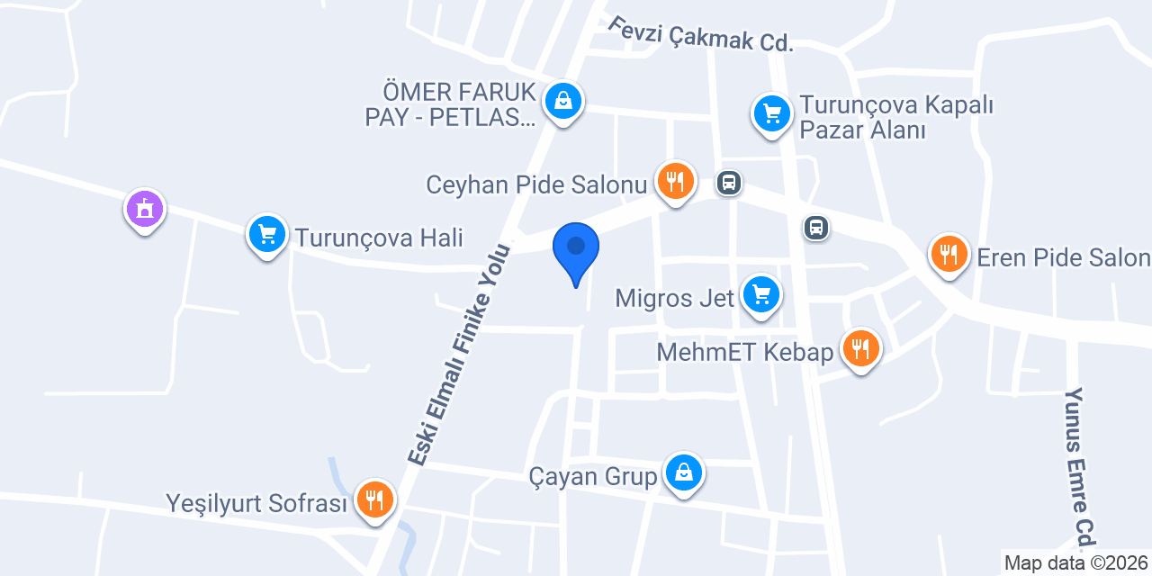 Ptt-turunçova Şubesi konumu
