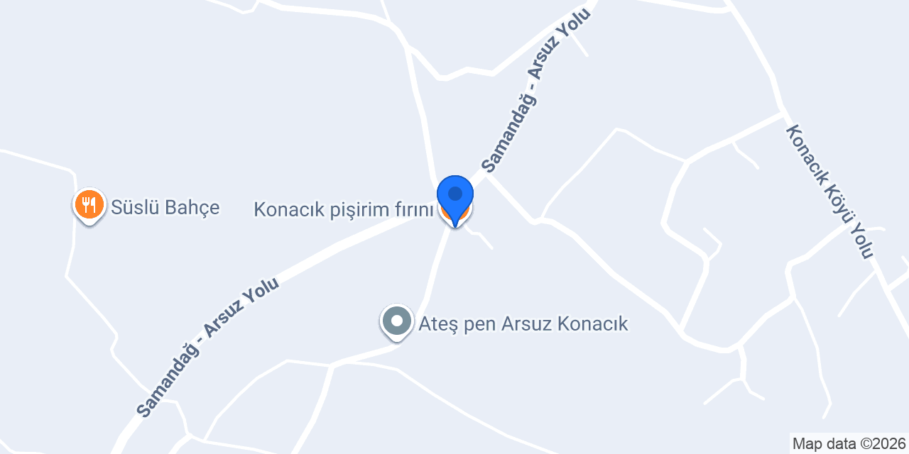 Konacık pişirim fırını konumu