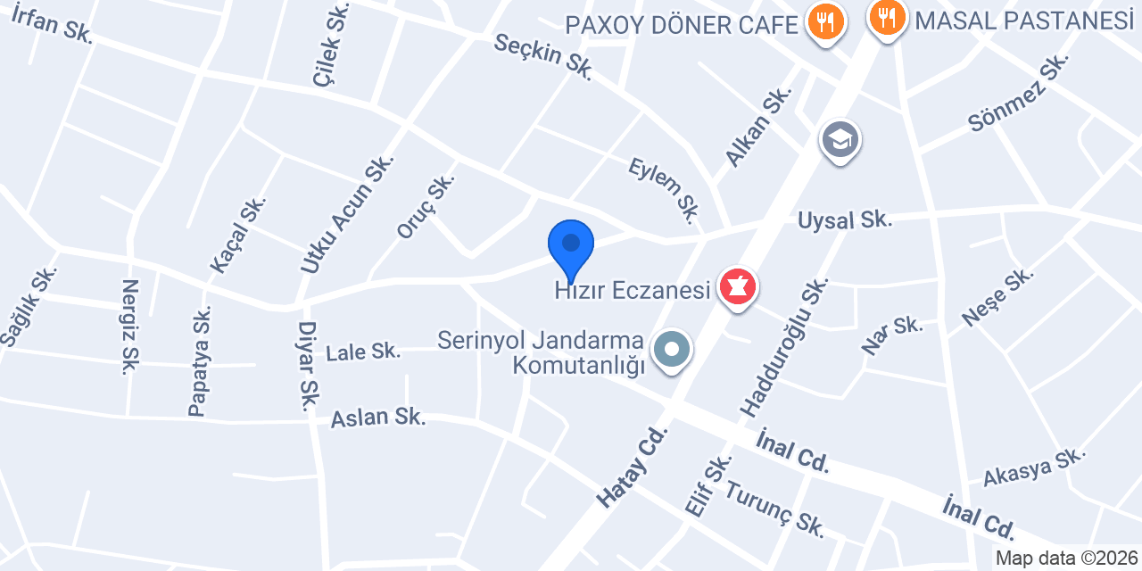Serinyol Necati Oflazoğlu Ortaokulu konumu