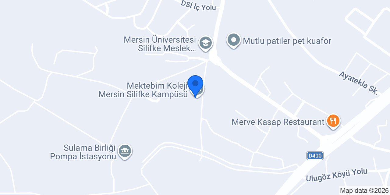 Mektebim Koleji Mersin Silifke Kampüsü konumu