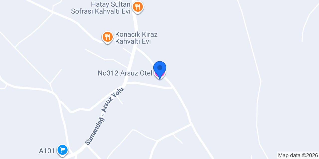 No312 Arsuz Otel konumu