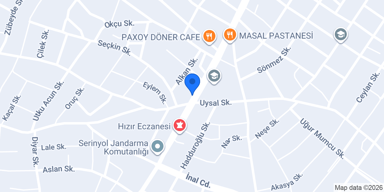 Damak Döner Salonu konumu