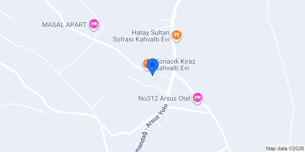 Arsuz doğa pansiyon konumu