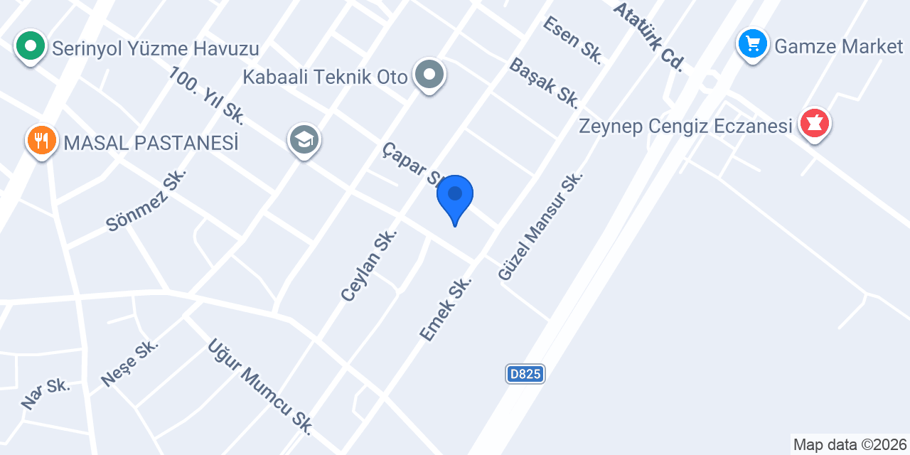 Serinyol 100. Yıl İlköğretim Okulu konumu