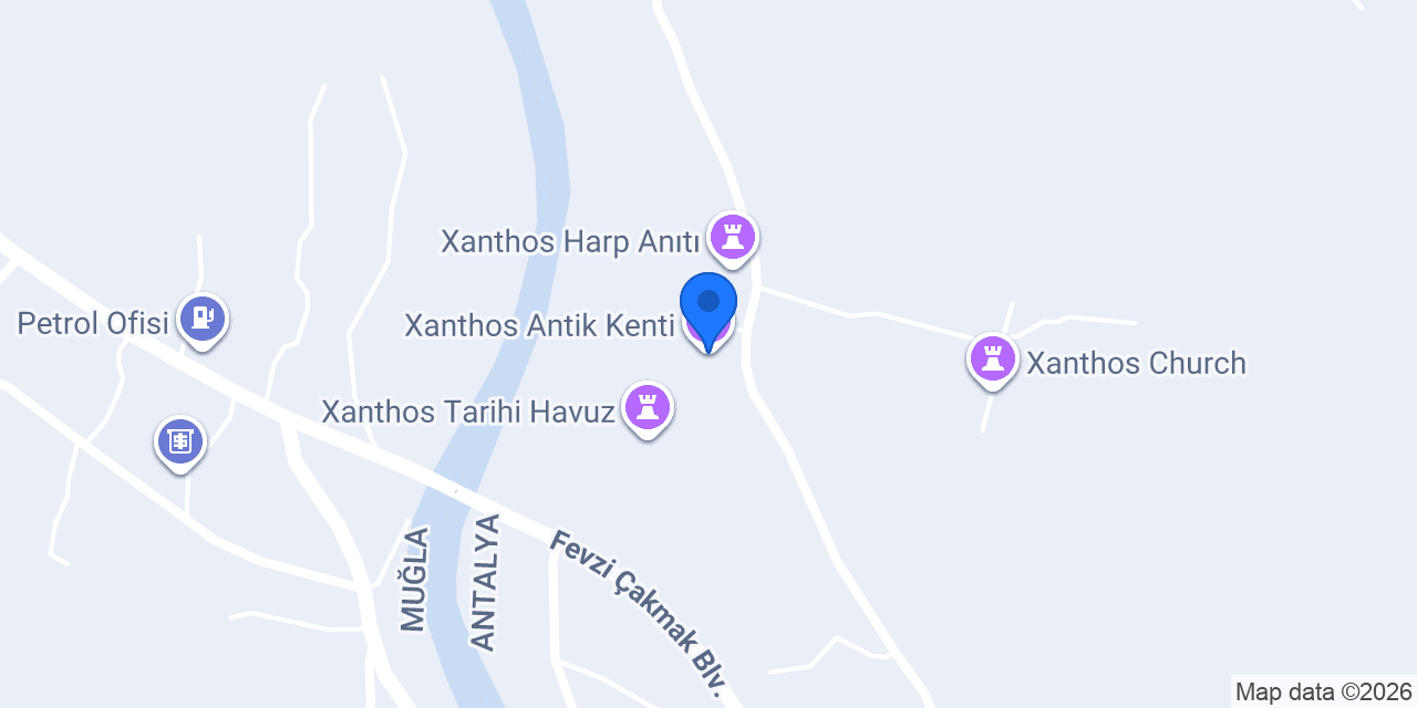 Xanthos Antik Kenti konumu