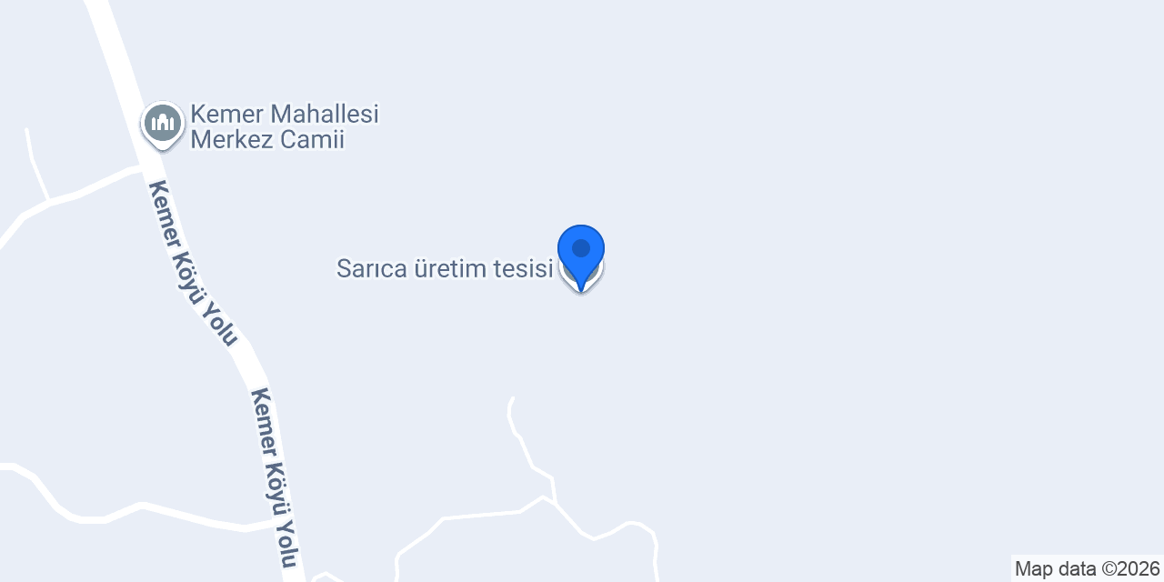 Sarıca üretim tesisi konumu