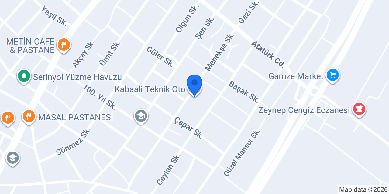 Kabaali Teknik Oto konumu