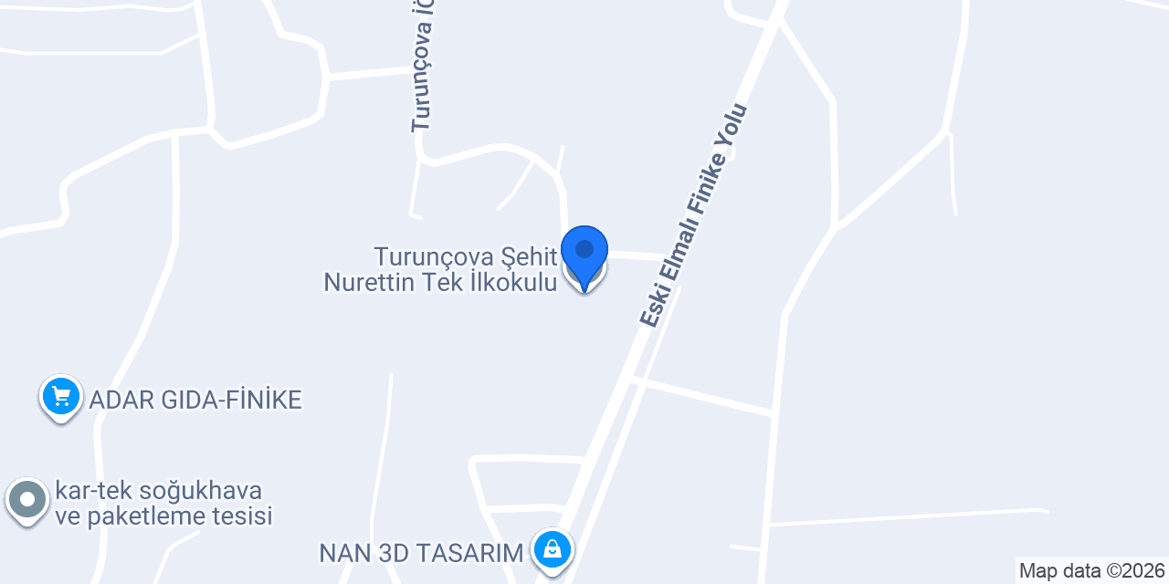 Turunçova Şehit Nurettin Tek İlkokulu konumu