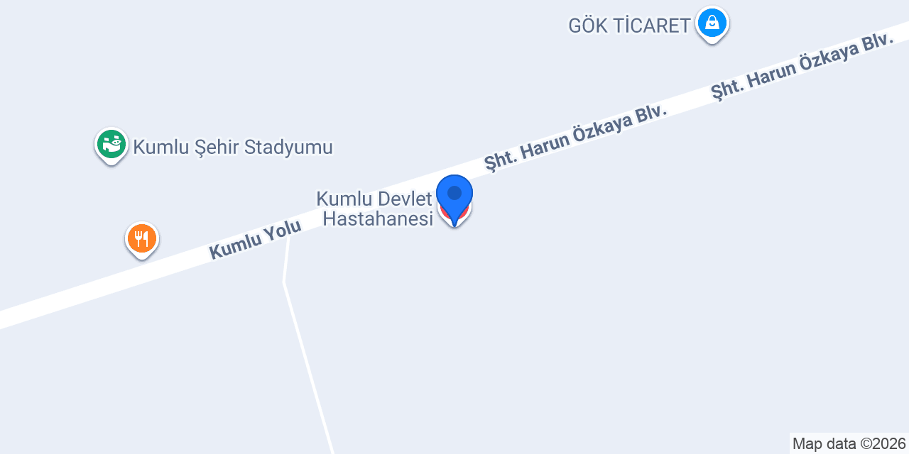 Kumlu Devlet Hastahanesi konumu