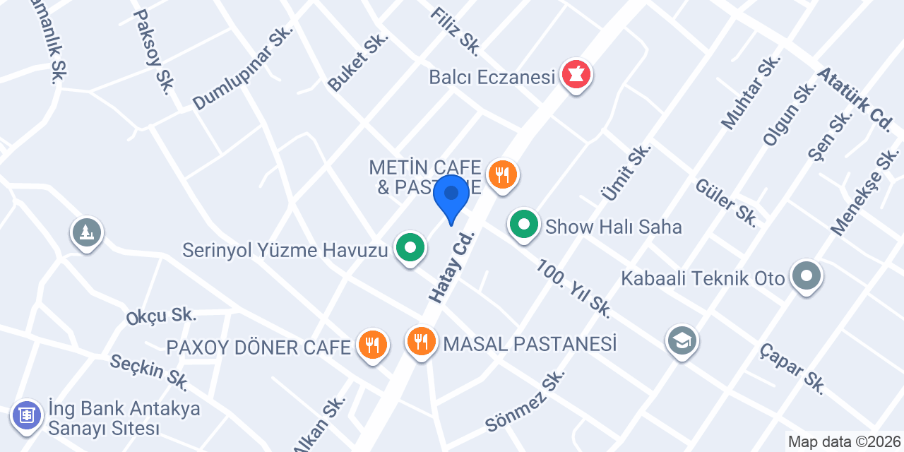 Serinyol Belediyesi İtfaiye Başkanlığı konumu