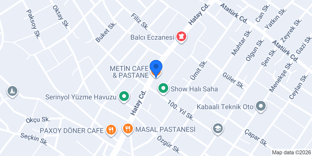 Şefler Pastanesi konumu