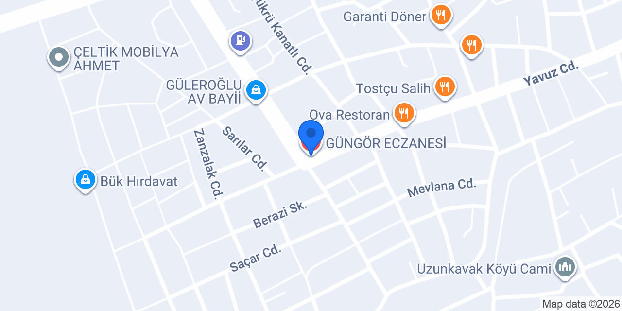 GÜNGÖR ECZANESİ konumu
