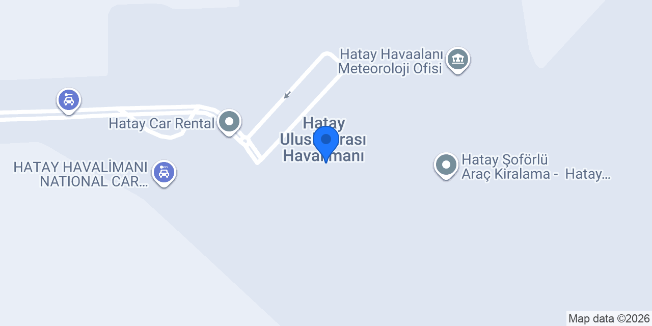 Avis Antakya Havalimanı konumu