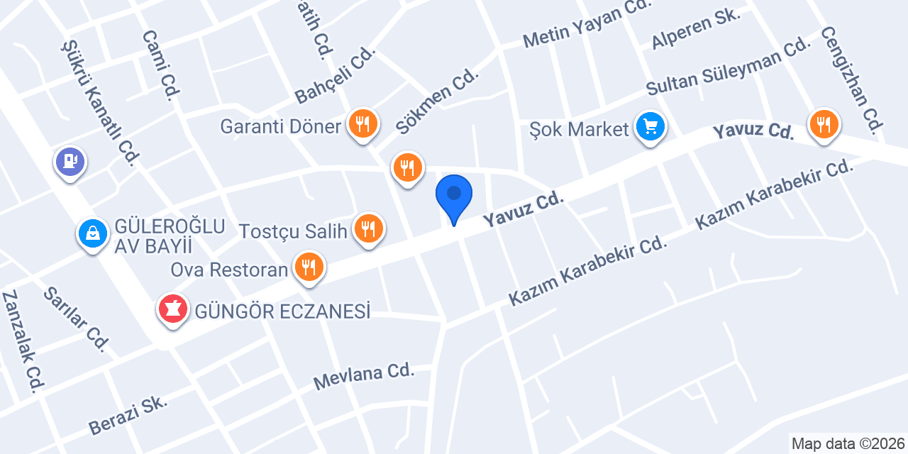 DÖRTLER KEBAP SALONU konumu