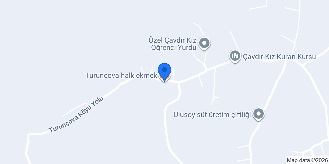 Turunçova halk ekmek konumu