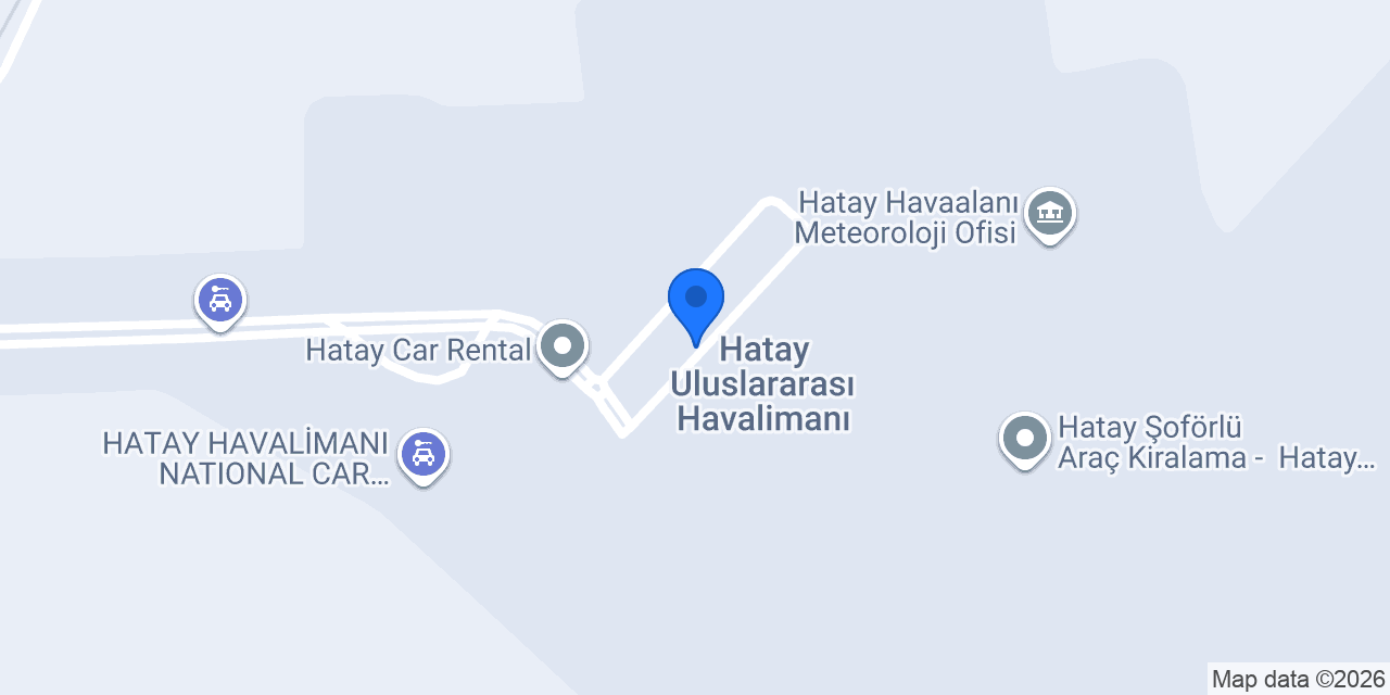 Hatay Havalimanı Taksi Durağı konumu