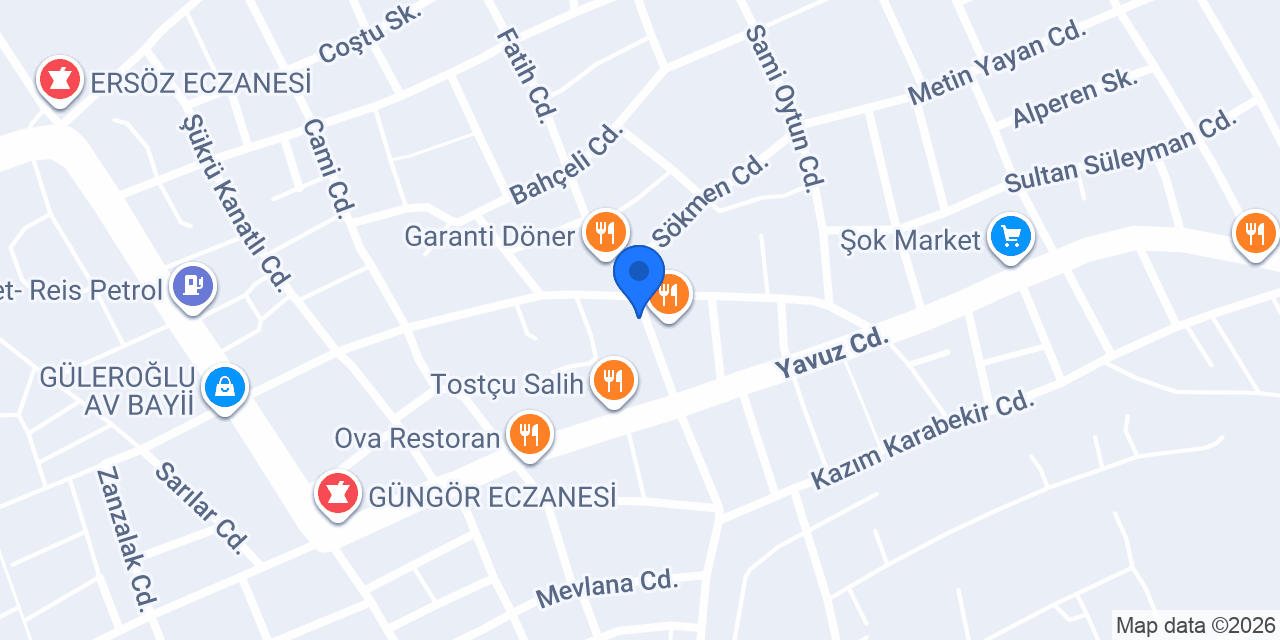 Merkez Kasap Restaurant konumu