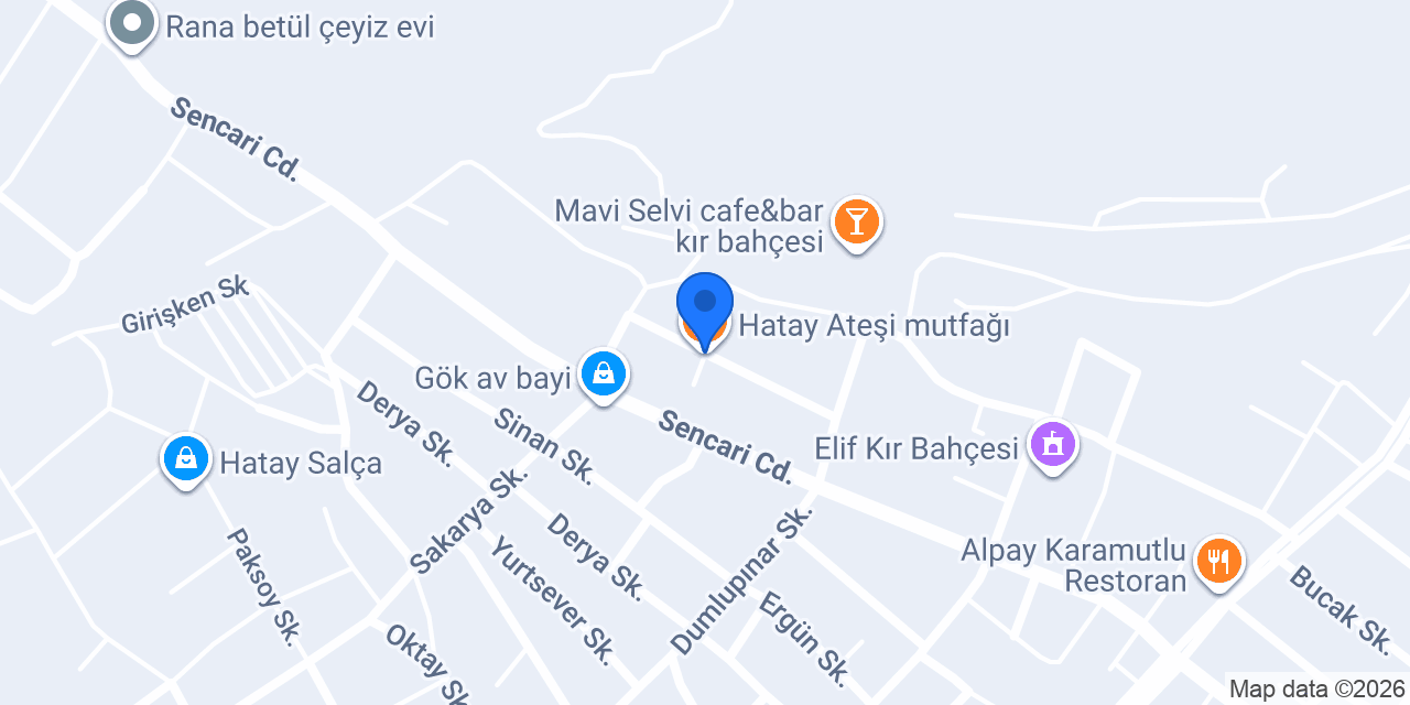 Hatay Ateşi mutfağı konumu