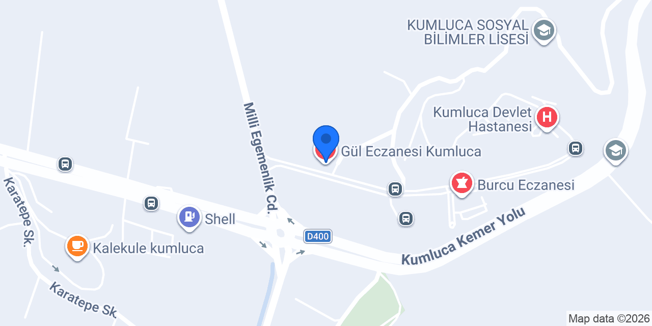 Gül Eczanesi Kumluca konumu