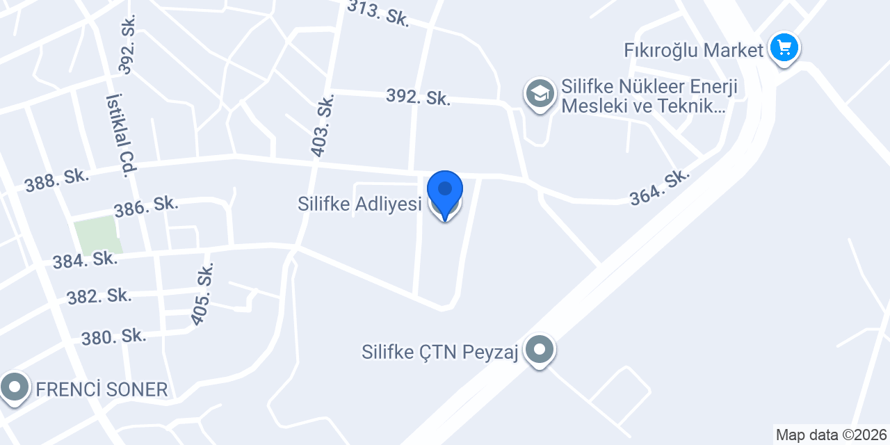 Silifke Adliyesi konumu