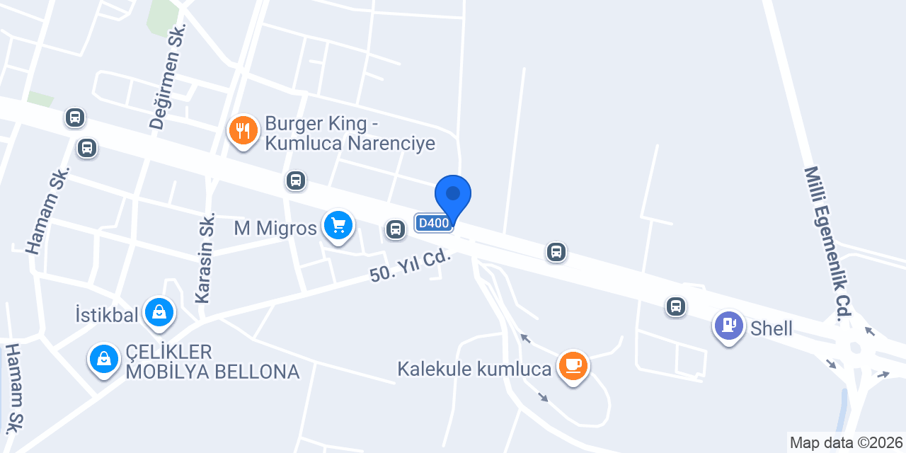 Damak Döner konumu