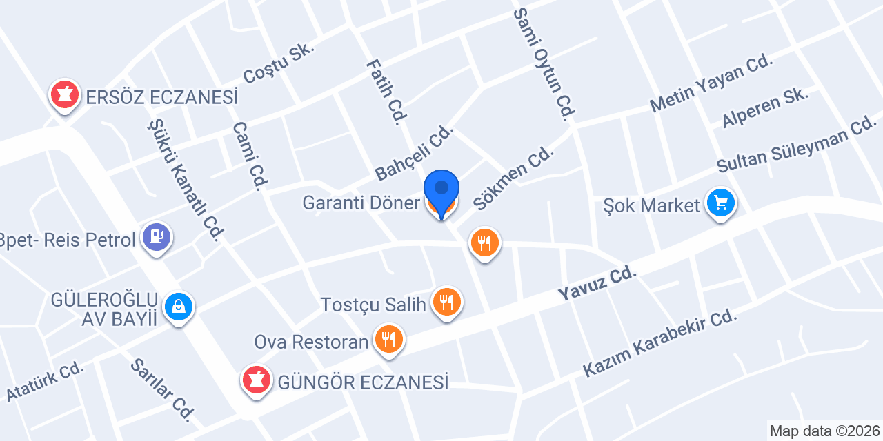 Garanti Döner konumu
