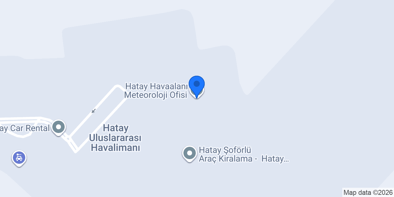 Hatay Havaalanı Meteoroloji Ofisi konumu